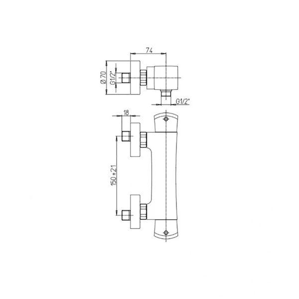 Фото Смеситель для душа вентильный paini lady с термостатом 89pw511th