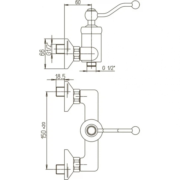 Фото Смеситель для душа рычажный paini duomo 88op511