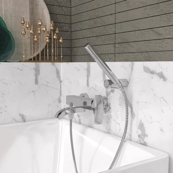 Фото Смеситель для ванны рычажный paini f1 с акс f1cr105km