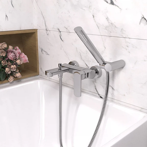 Фото Смеситель для ванны рычажный paini ovo с акс 86cr1052skm