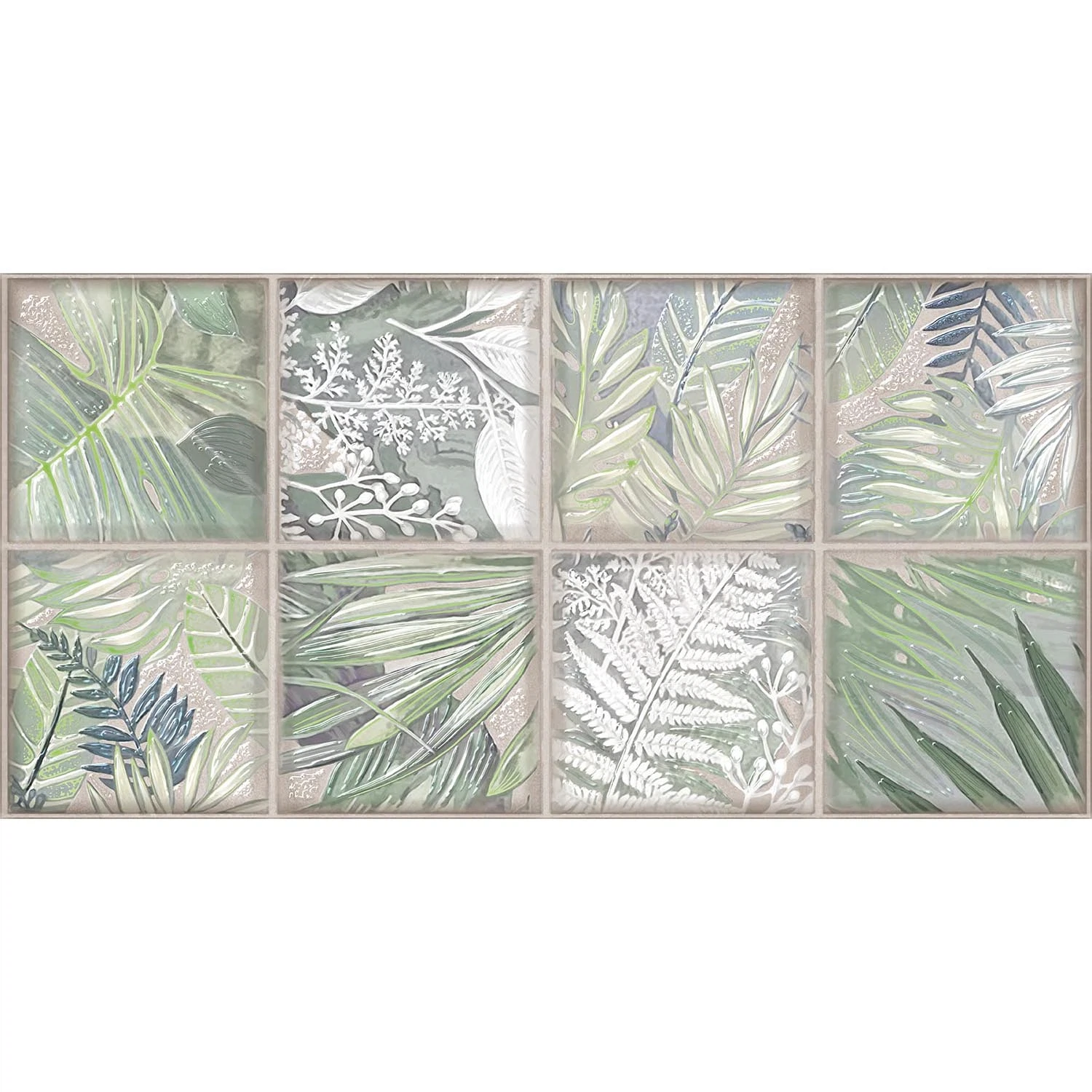 Изображение товара Декор Maiolica collage crema зеленый 31.5*63 921273