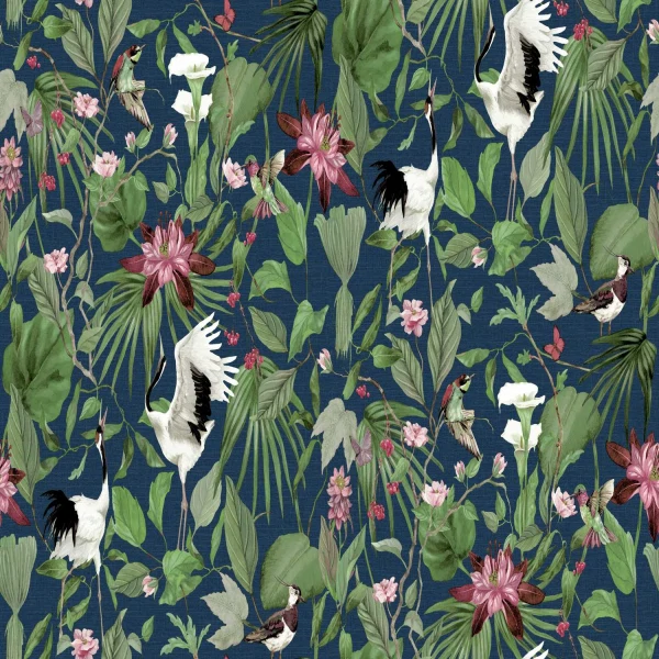 Фото Обои 60464-05 erismann amazonika флизелин 1,06*10,05м флористика синий