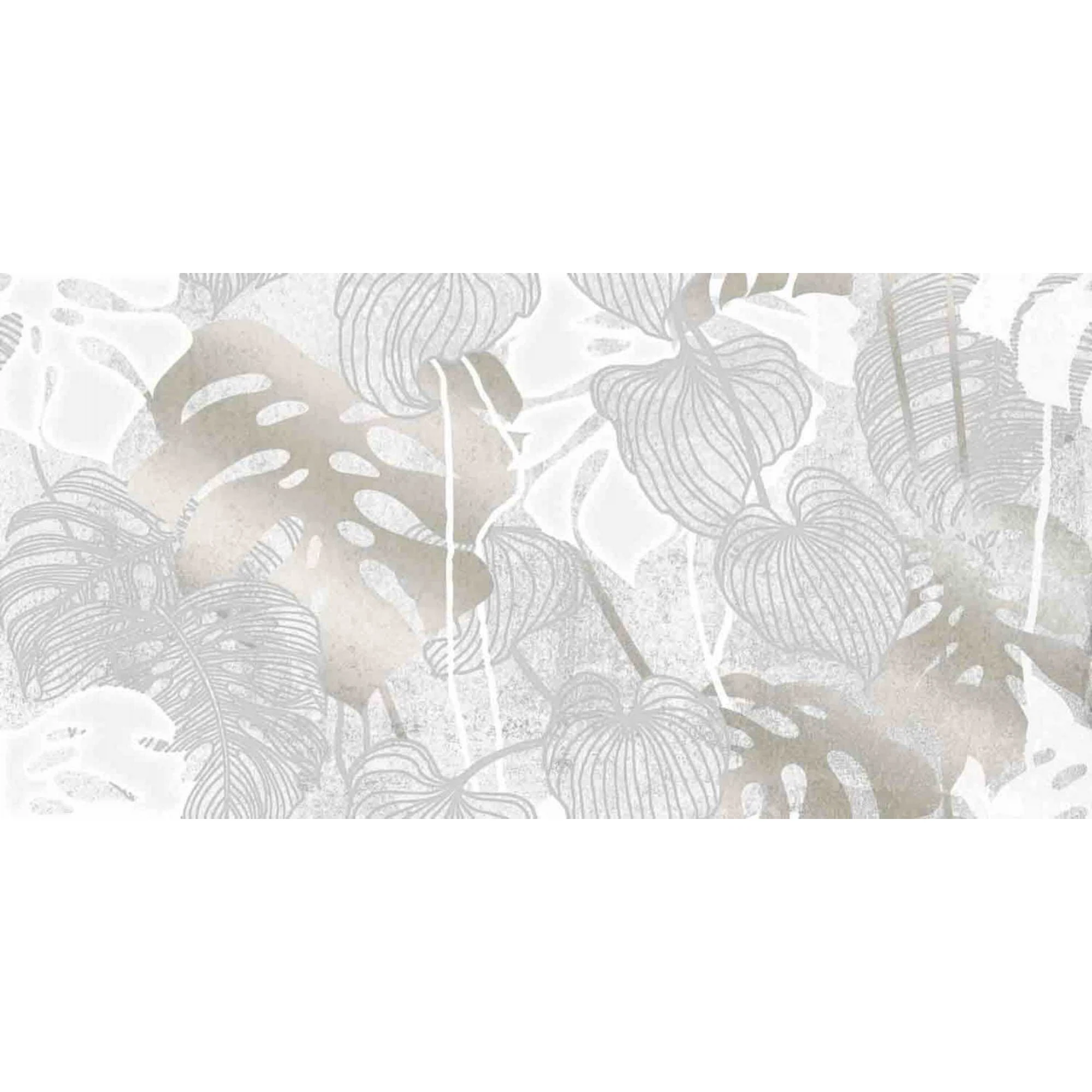 Изображение товара Декор настенный Куба d2 30x60 см серый с цветочным принтом