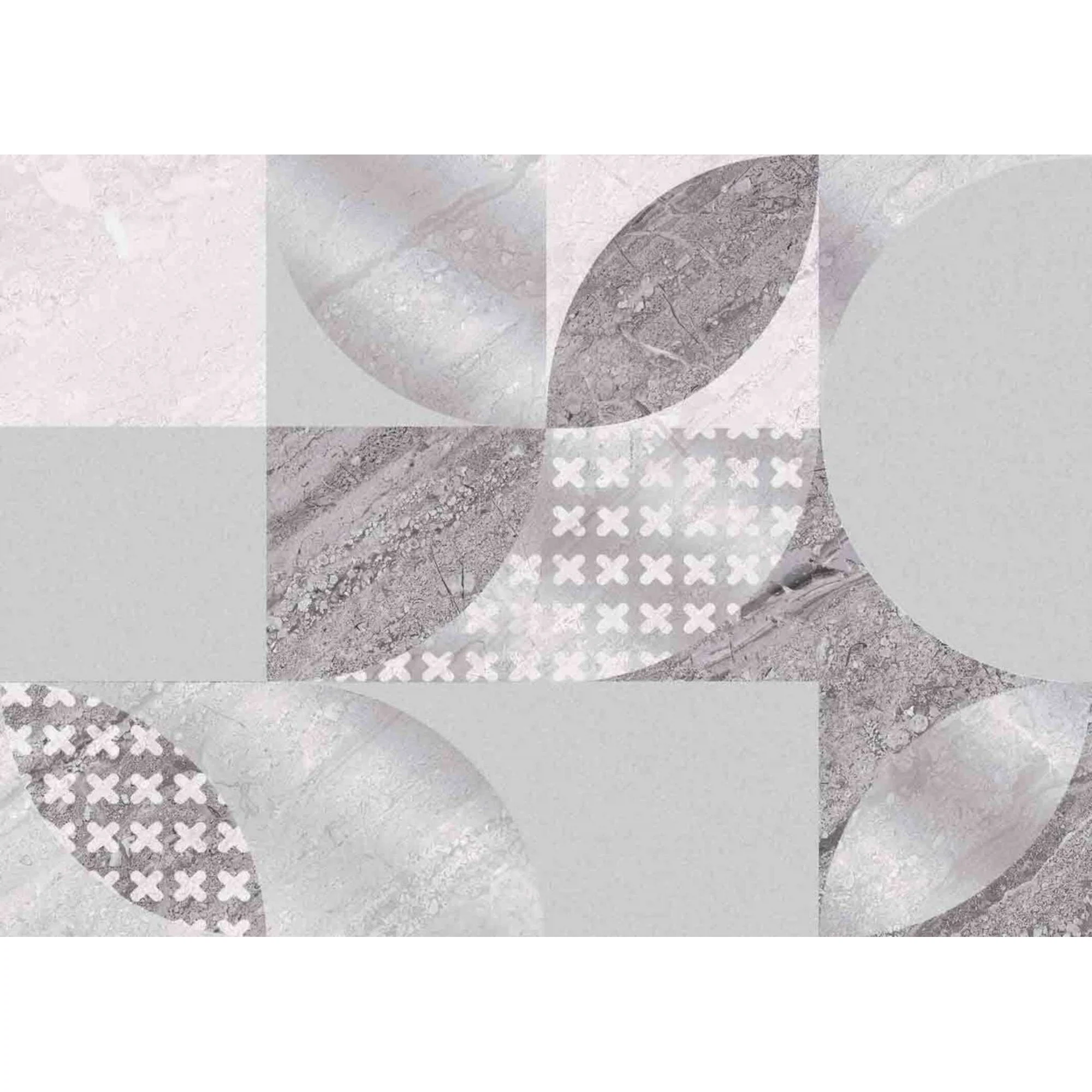 Изображение товара Декор настенный Тулуза d1 25x35 см серый глянцевый геометрический узор