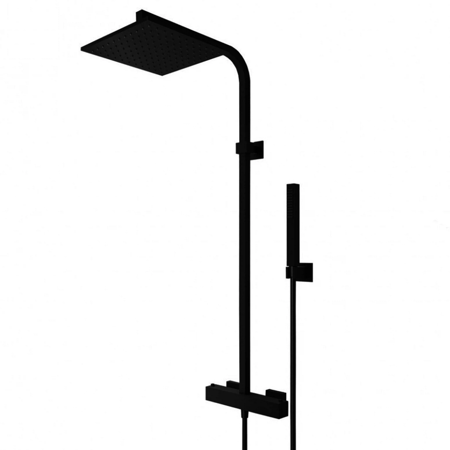 Изображение товара Душевой комплект Paini Dax-r с термостатом, черный 84PZ689TH