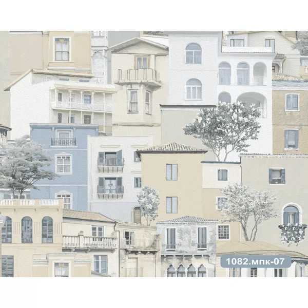 Фото Обои 1082-07п пермские обои городок бумага 0,53*10,05м города многоцветный