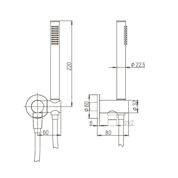Фото Гигиенический душ paini кругл 53pz440ttas
