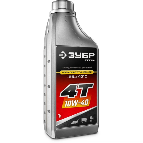 Фото Масло полусинтетическое зубр extra 4т-10w40 для 4-тактных двигателей, 1 л,70611-1