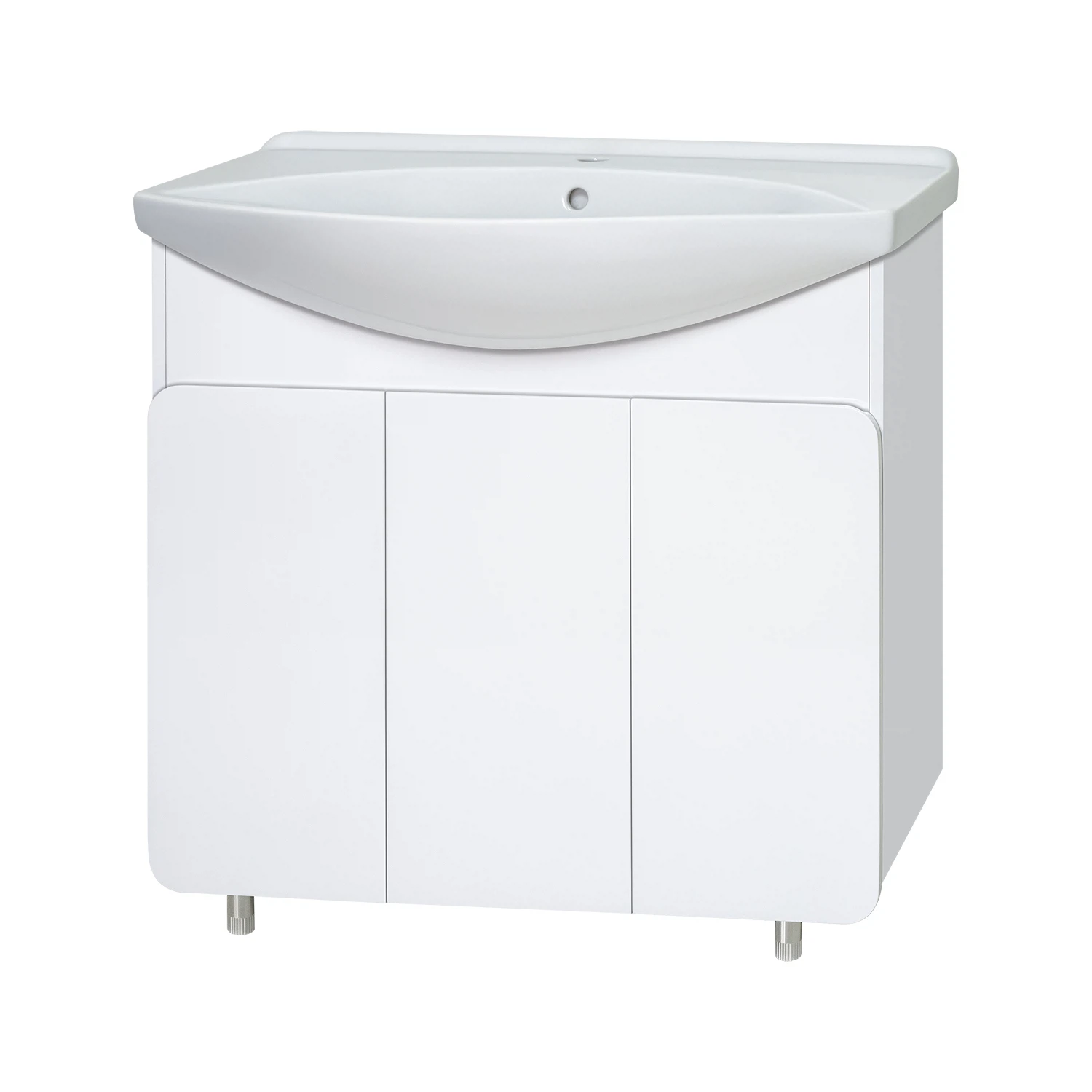 Изображение товара Тумба с умывальником Misty Чегет 85 белая напольная для ванной