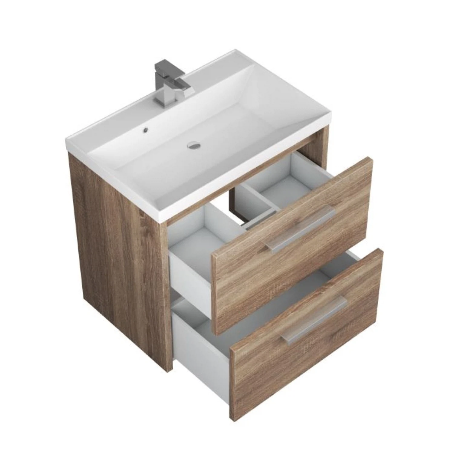 Изображение товара Тумба с умывальником подвесная Veneciana Sonata 70 Дуб Сонома 57006