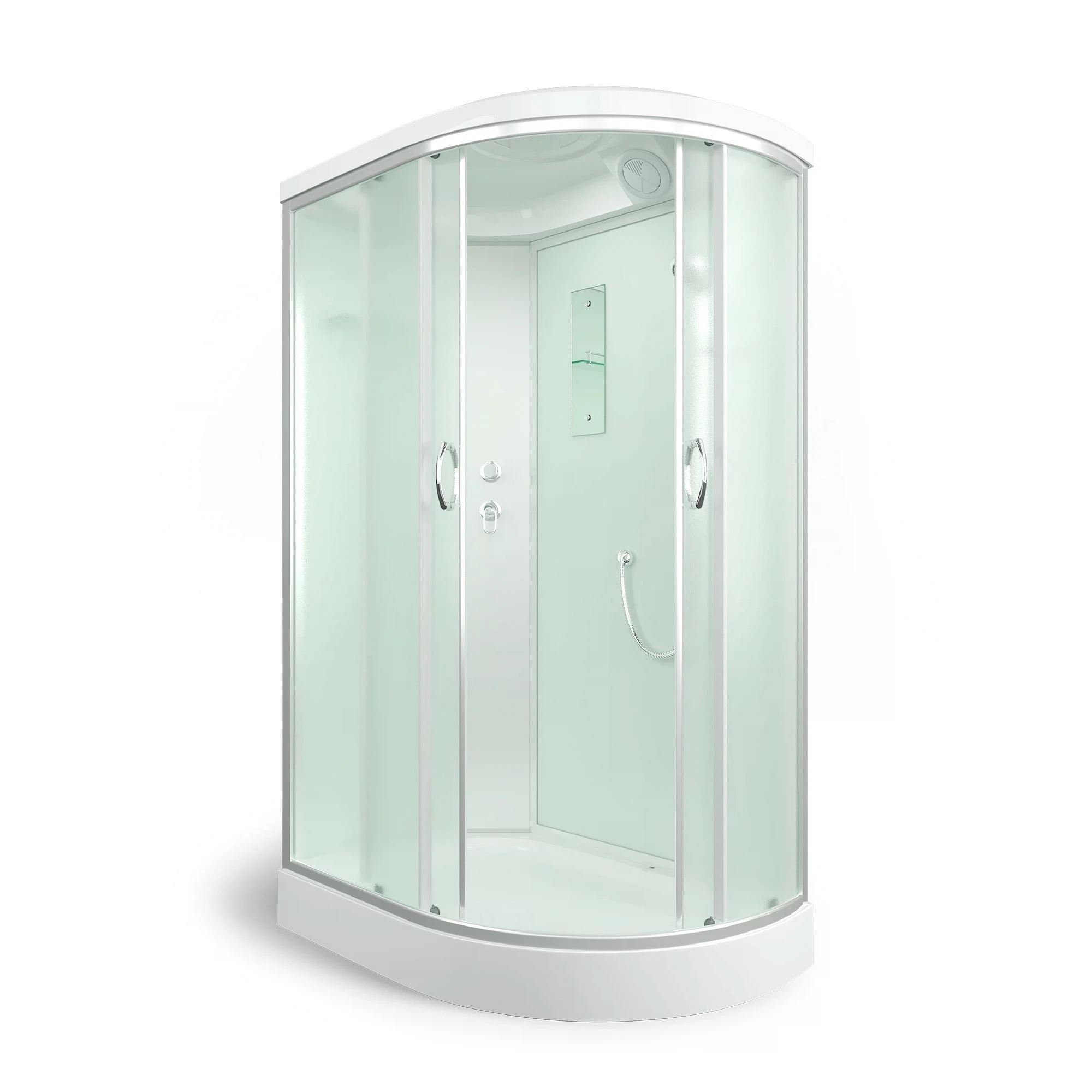 Изображение товара Душевая кабина Erlit Comfort 80x120 см с раздвижными дверями и верхним душем