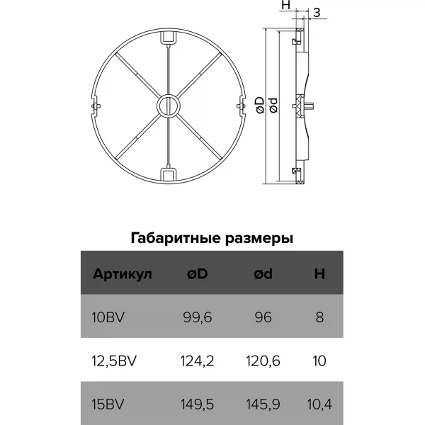 защита от обратной тяги (обратный клапан) d150, 15bv, эра