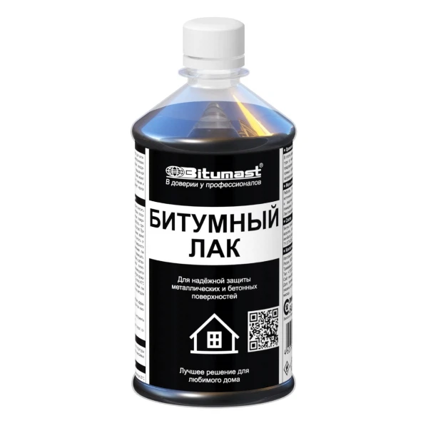 Лак битумный bitumast 0,5 кг, цвет черный