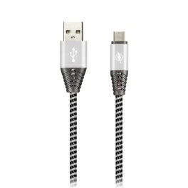 Кабель USB/Type-C, 1м, 2А, серый, iK-3112HH-NBgray, Smartbuy