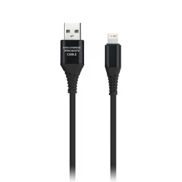 Кабель USB/8-Pin (Lightning) 1м, 2А, черный, iK-512ERG-NBblack, Smartbuy