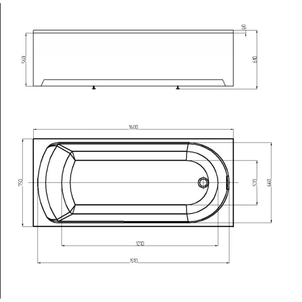 Фото Ванна акриловая azario adelina 160х75 av.0010160