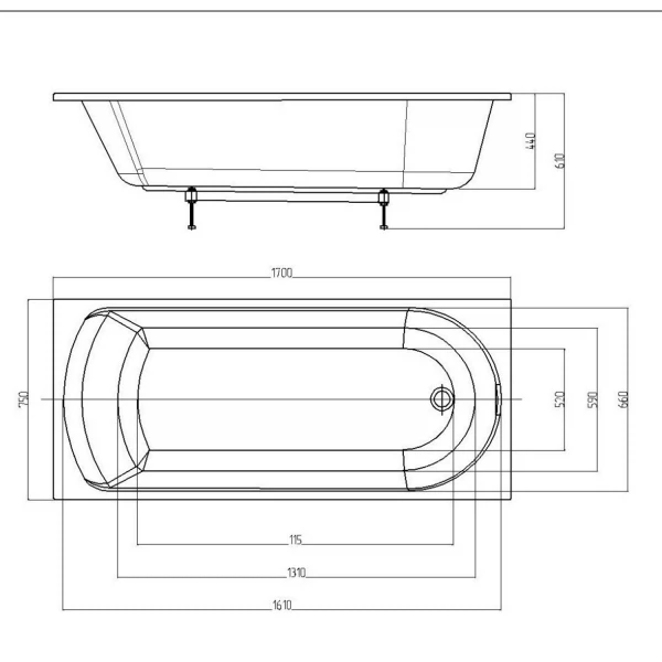 Фото Ванна акриловая azario adelina 170х75 av.0010170