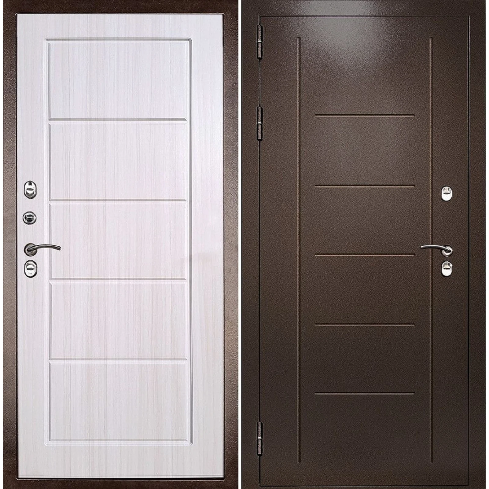 Изображение товара Дверь входная металлическая Термаль Экстра Л 2050х860 Левая, Лиственница Беленая