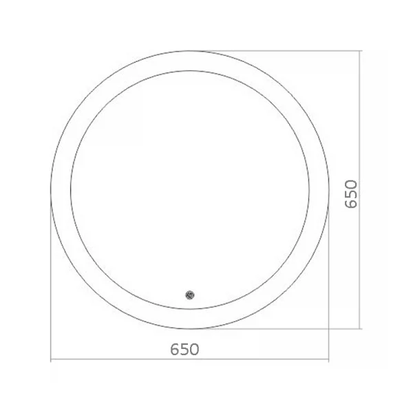 

зеркало с подсветкой azario 65*65 фр1534