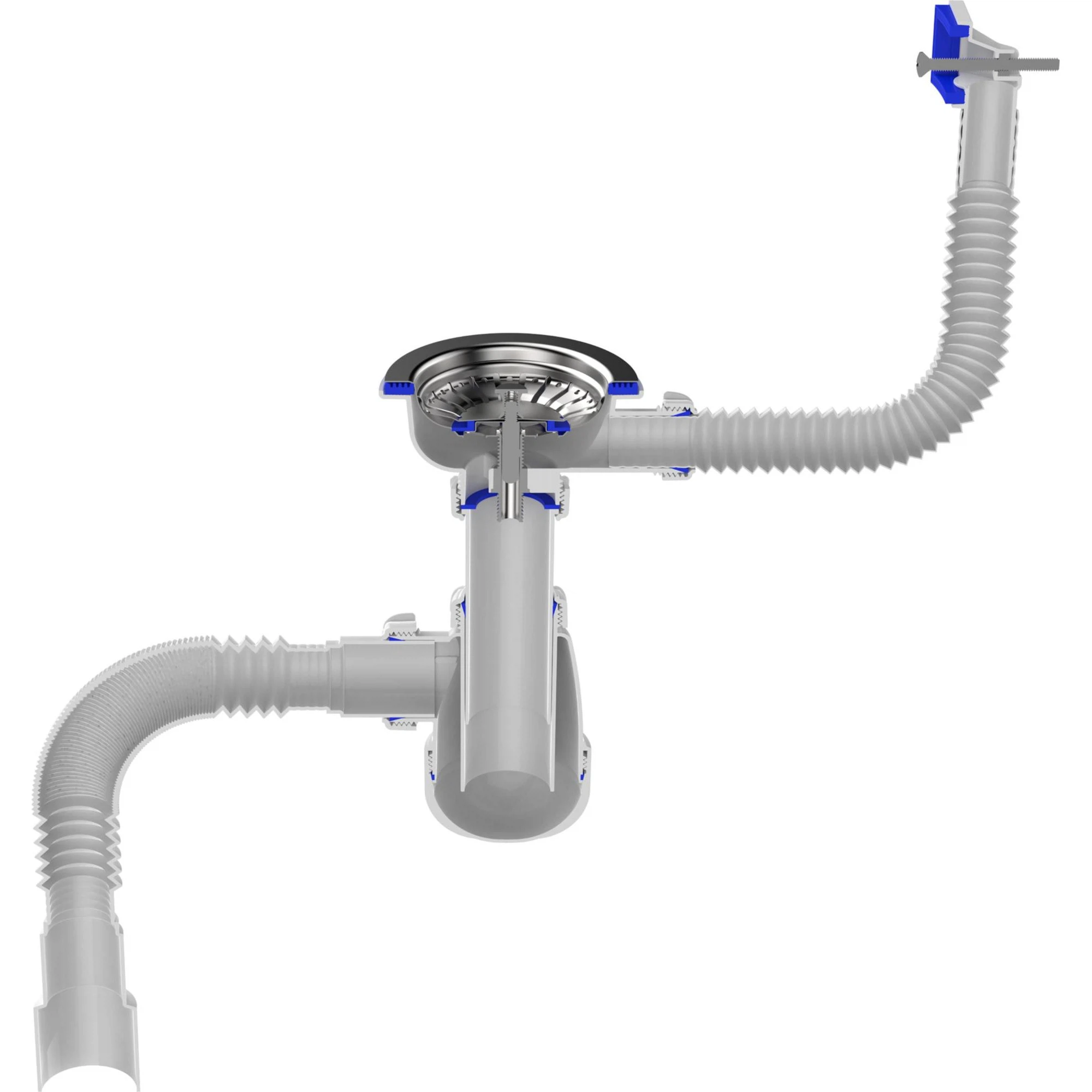 Изображение товара Сифон для раковины полуавтоматический 3 1/2х40 Aquant Б0148-20-МР