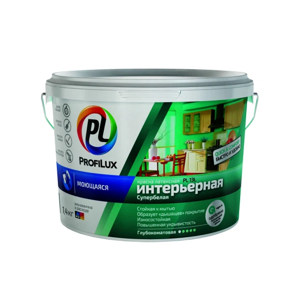Краска profilux pl-13l латексная моющаяся