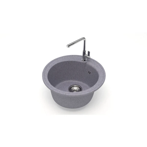 

мойка кухонная мраморная glanz 43,5х43,5 серый j-004-35