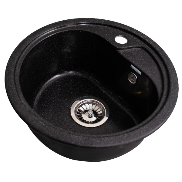 

мойка кухонная мраморная granalliance 44х44 черный ga-13-308