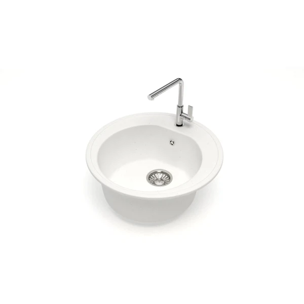 

мойка кухонная мраморная glanz 51х51 белый j-003-31