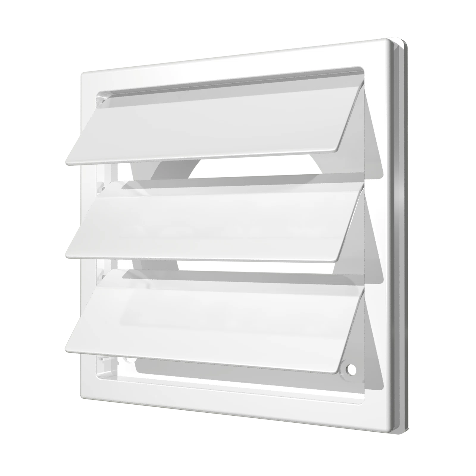 Изображение товара Решетка вентиляционная ПВХ 150*150мм (фланец D=100мм) белая, с жалюзями, 1515К10Ф, ERA