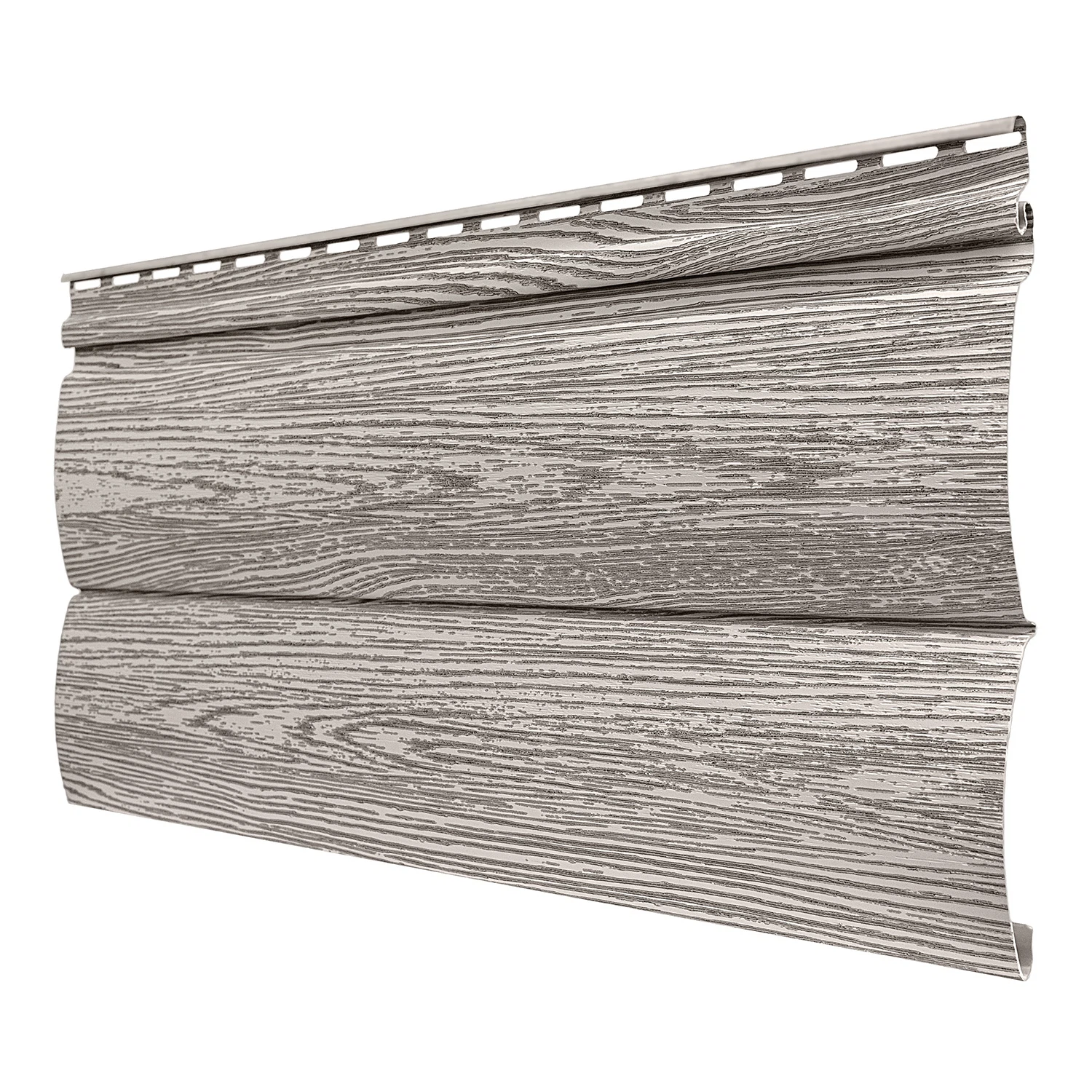 Изображение товара Сайдинг Tecos двойной блокхаус, алтайская берёза (серый), 3,66 м.