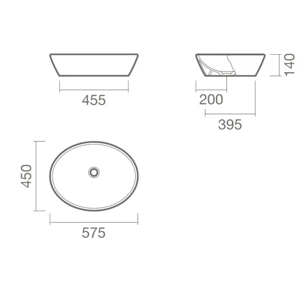 

раковина накладная sanitana soft 57 s10015837100000, Белый