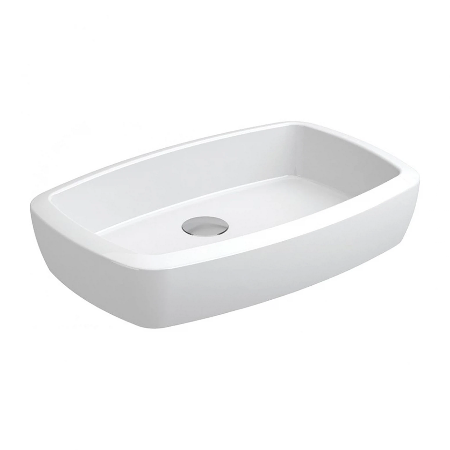 Изображение товара Современная накладная раковина для ванной Sanitana Rect Up 60 белая