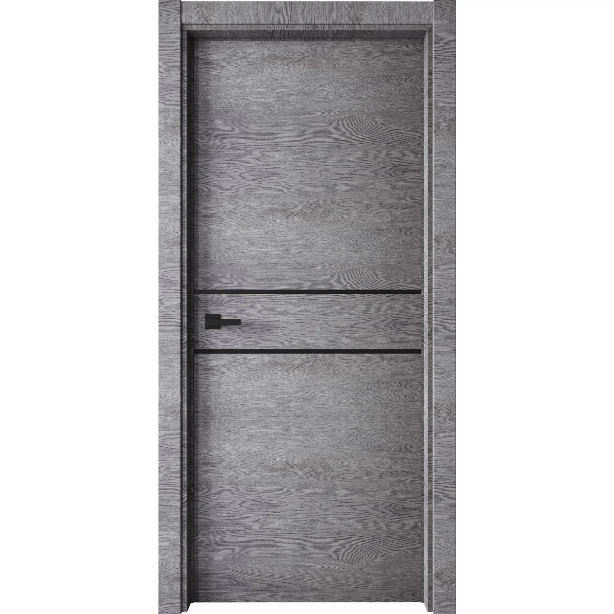 Изображение товара Дверь межкомнатная Line 2 астана грей 80*200 edge black