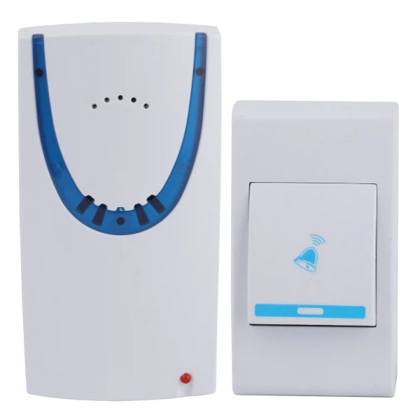 Фото Звонок беспроводной (32 мелодии, кнопка ip20, динамик ip20) белый, на батарейках, a03, эра