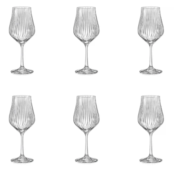 Фото Набор бокалов для вина 350мл 6шт tulipa optic crystalex стекло cr350101to