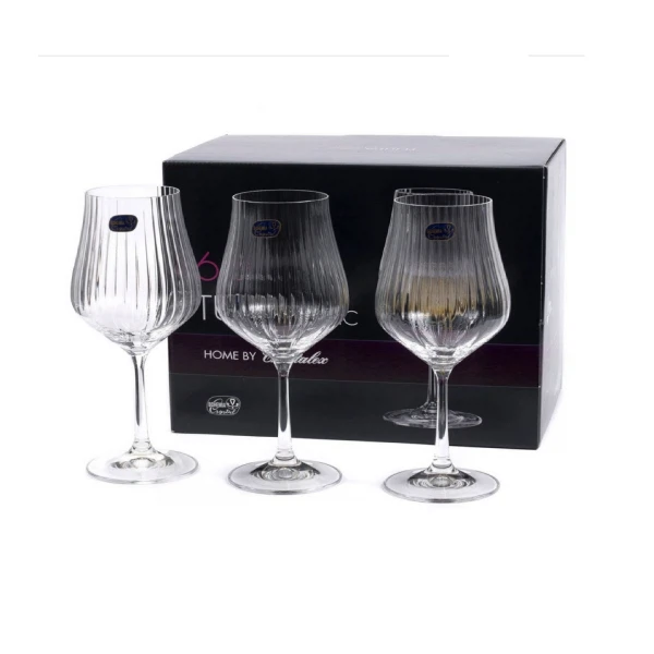 Фото Набор бокалов для вина 450мл 6шт tulipa optic crystalex стекло cr450101to