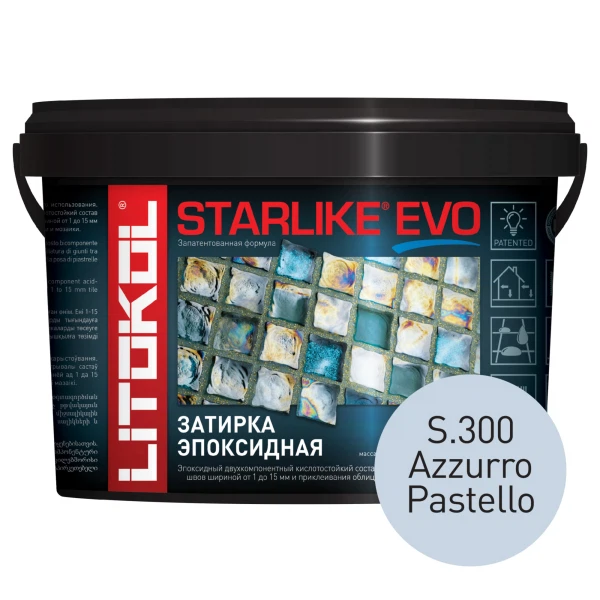 

затирка эпоксидная litokol starlike evo, цвет белый s.300, 5 кг