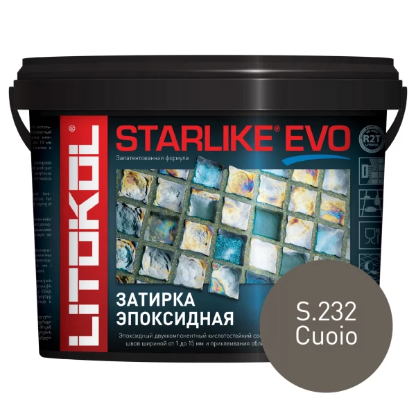 

затирка эпоксидная litokol starlike evo, цвет серый s.232, 5 кг
