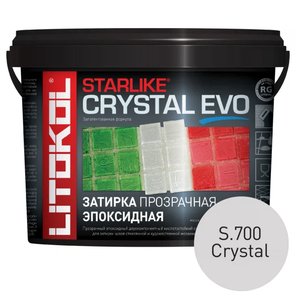 

затирка эпоксидная litokol starlike evo, цвет серый s.700, 5 кг