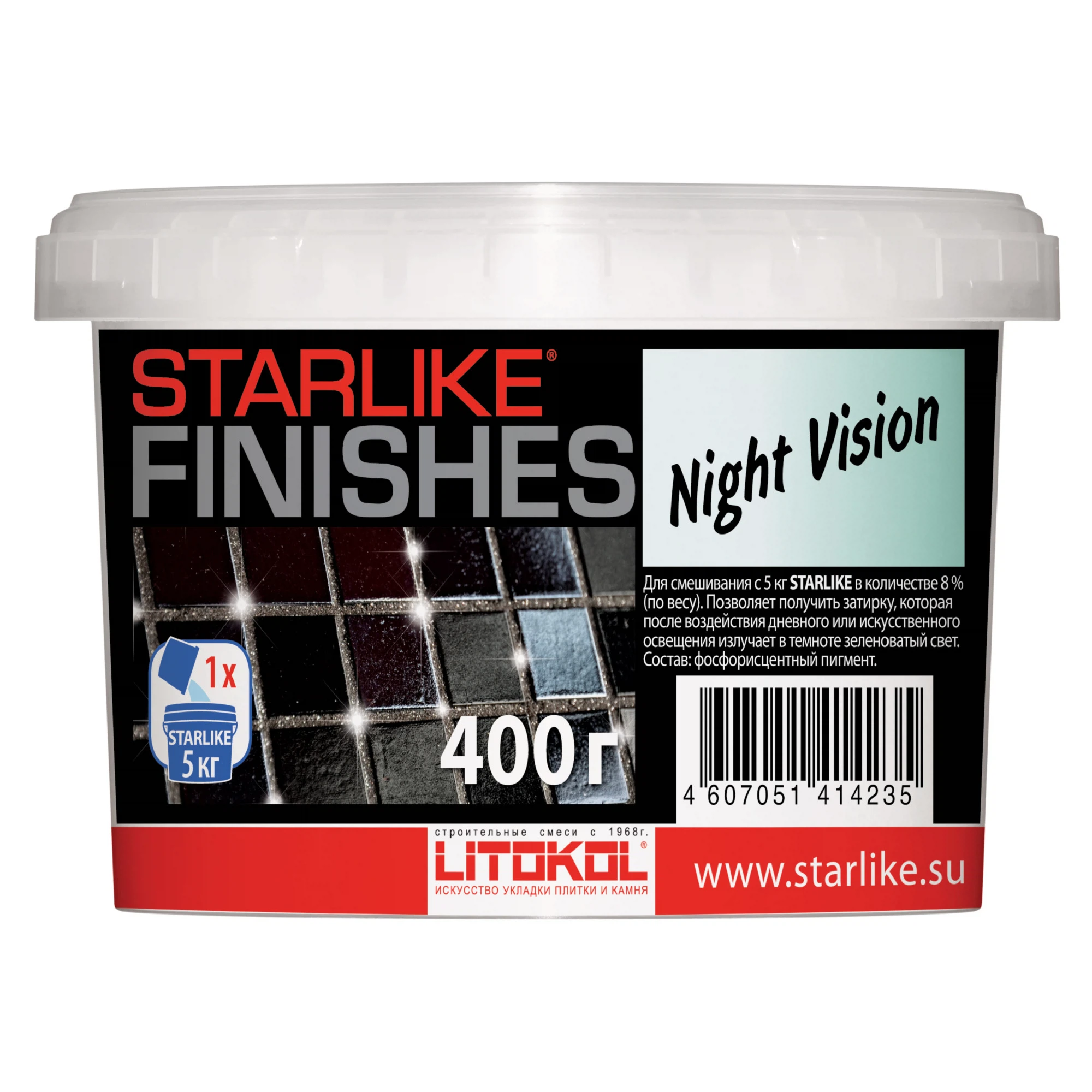 Изображение товара Добавка LITOKOL STARLIKE FINISHES NIGHT VISION для эпоксидной затирки 0,4кг