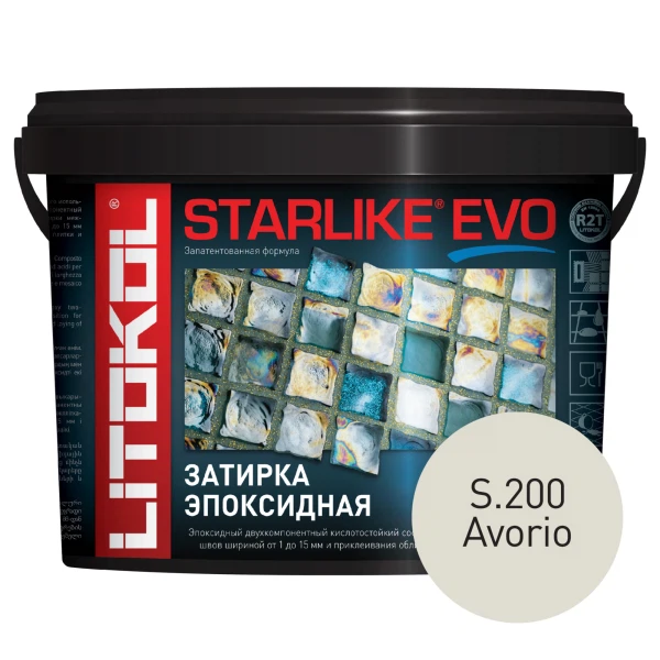 

затирка эпоксидная litokol starlike evo, цвет белый s.200, 5 кг