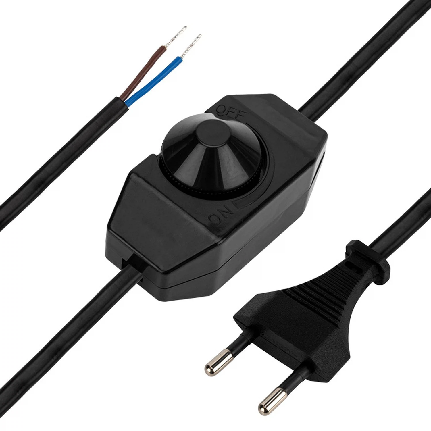 Изображение товара Провод соединительный с диммером 2м черный Rexant