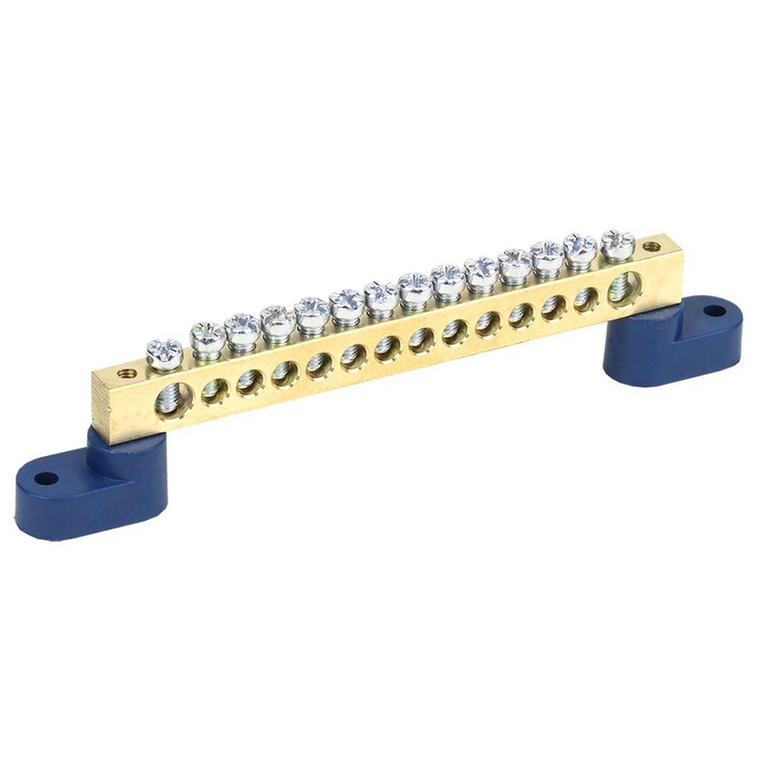 Изображение товара Шина n «нулевая» 14 групп, 8х12мм, на угловых изоляторах, Rexant, 11-2336