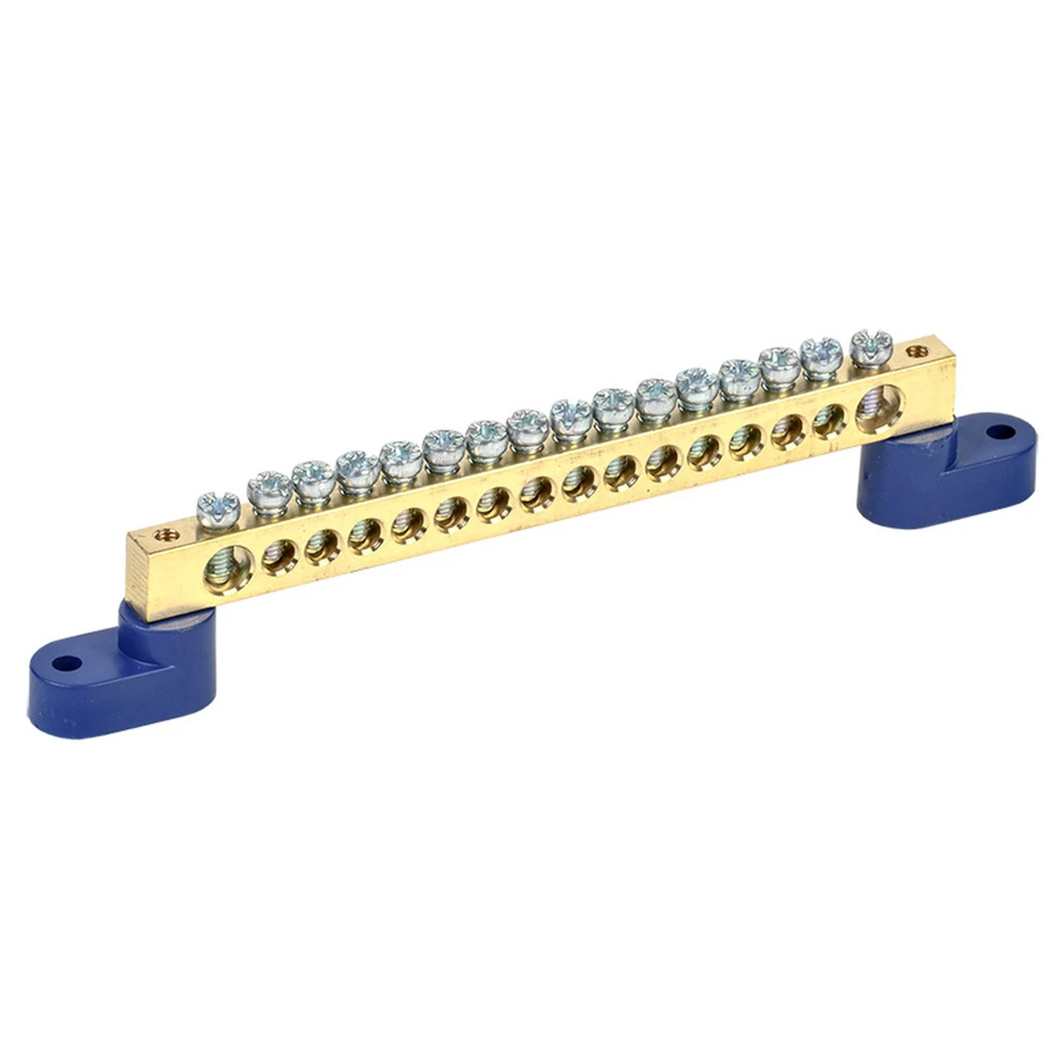 Изображение товара Шина n «нулевая» 16 групп, 8х12мм, на угловых изоляторах, Rexant, 11-2337