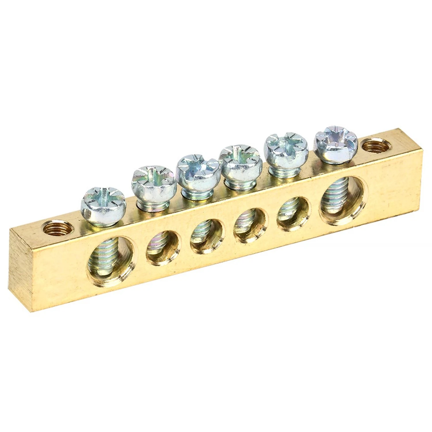 Изображение товара Шина pen «земля-ноль» 6 групп, крепеж по краям, 6х9мм, без изоляторов, Rexant, 11-2365