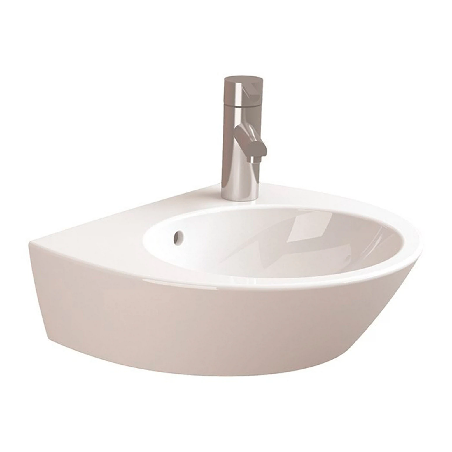 Изображение товара Раковина подвесная Sanitana Pop 45 фарфоровая полукруглая 45х38 см