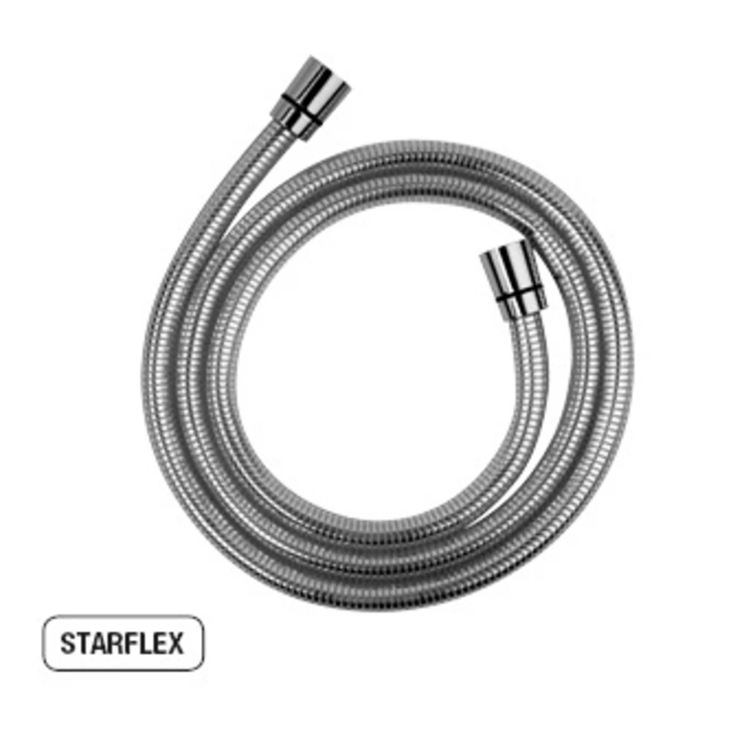 Изображение товара Шланг для душа Paini Starflex 1,5м двойная оплетка анти-скручивание хром