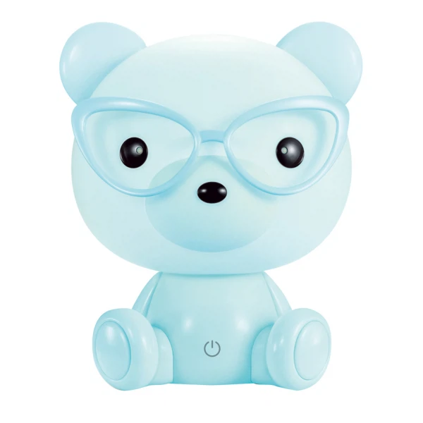 Фото Ночник camelion kd-890 мишка в очках 3вт синий 13890