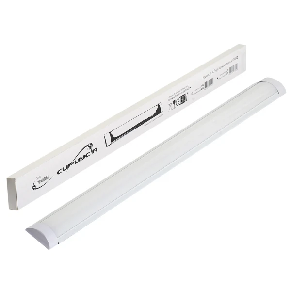 Фото Светильник светодиодный линейный сириуса 36вт 6500к 1200мм ip40 lu-1200-36w-op-65k