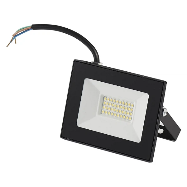 Фото Прожектор светодиодный сириуса 50вт 6500к 4000лм ip65 черный sfl-50w-b-65k-3